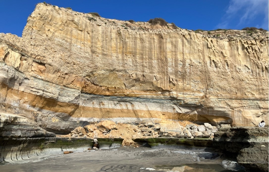 Photo of recent bluff collapse
